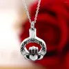 Pendant Necklaces Great Memorials Lightweight Urn Necklace Eco-friendly High Polished Crown Heart Shape Cremation Jewelry