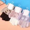 Akcesoria do włosów Zimowe rękawiczki dla dzieci lub dziewcząt palce z dzianinami