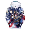 Hoodies masculinos Sidno Lucina 3d Men/mulheres outono de inverno moda harajuku estilo anime capuz kawaii moletons