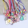 Multi Fashion kids Lucky Jewelry Bracelet Happy Children Mermaid Flamingo Butterfly Necklace Girl Student gift