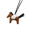 Luxe sleutelhanger echte schapenvacht lederen paard tas charme pony hanger tas ornament