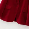 Damenanzüge COS LRIS 2023 Herbst Damenbekleidung Flip-Tasche verziert mit Samtrevers langärmelige lose Anzugjacke 9034722