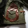 Herrläderfaux 1937 Rock kan rulla Läs Beskrivning Asian Size Army äkta ko Canvas Coat Wax Water Proof Jacket 230217