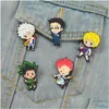 Cartoon-Zubehör Hunterxhunter Emaille Pin Benutzerdefinierte Gon Killua Kurapika Leorio Hisoka Brosche Revers Abzeichen Hxh Schmuck Geschenk für Fans D Dhoxe