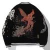 남성 재킷 PFNW 가을 겨울 요코스카 중공업 스타일 드래곤 자수 재킷 코트 코튼 패딩 12A4356 230216