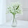 Decorative Flowers Artificial Lily Of The Valley Faux White Flower Wind Chime Orchid Wedding Bouquet Floral For Home Party Table Decoration