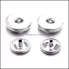 CLASPS HOOKS METAL 12m 18mm Snap Button Base Base Knappar f￶r att g￶ra DIY Snaps Armband Halsband smycken Drop Leverans Fyndkomponenter Dhuai