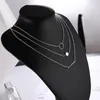 Kedjor Fashion Statement Multilayer Halsband Multi Metal Rod Circles Geometric Round Chokers Halsband Kvinnor smycken