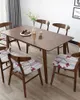 Chair Covers Vintage Wood Textured Ink Plum Blossom Elastic Seat Cover For Slipcovers Dining Room Protector Stretch