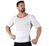 Mens T-Shirts Body Slim Lift Body Shapers Corrective Posture Shirt Slimming Belt Belly Fat Burning Compression Corset