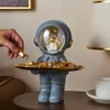 Decorative Objects Figurines Creative Astronaut Statue Storage Tray Nordic Home Desk Figurine Living Room Table Key 230217