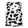 Men's Vests Cow Print Sleeveless Open Front Coat Hippie Christmas Halloween Carnival boy Role Play Fancy Costumes 230217