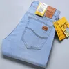 الجينز للرجال سولي العلامة التجارية Top Classic Style Men Spring Summer Jeans الأعمال غير الرسمية الأزرق الأزرق الممتد القطن سراويل الذكور 230217