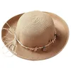 Cappelli larghi con cappelli da goccia per cappello da spiaggia Sun Estate per donne Fiori di viaggio perfetti Elob22