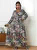 Robes de grande taille Sexy robe de noël femmes élégant décontracté Maxi avec manches longues plissé en gros goutte