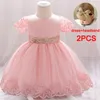 Girl Dresses 2023 Ceremony Infant 1st Birthday Dress For Baby Clothes Sequin Princess Party Baptism Clothing 0 1 2 Year