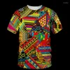 Men's T Shirts African Danshiki T-Shirts Folk Customs Patchwork 3D Print Streetwear Men Women Fashion Oversized Shirt Kids Tees Tops