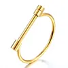 Pulseira de parafuso de ferradura de design de moda ouro prata rosa preto aço inoxidável pulseiras pulseiras para homens mulheres melhor pulseira presente