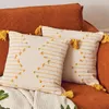 Pillow Nordic Cover With Tassel Geometric Knitting 45x45 Boho Home Decor Office Deocrative Pillows For Sofa