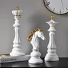 Decorative Objects Figurines NORTHEUINS 3 PcsSet Resin International Chess Figurine Modern Interior Decor Office Living Room Home Decoration Accessories 230216