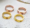 4mm 5mm 6mm titanium steel silver love ring men and women rings rose gold luxury designer jewelry gift