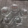 装飾的な置物ヘキサグラム形状の透明なクリスタルボールホルダーベースアクリル球体装飾のためのスタンド