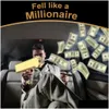Declessression Toy Money Gun Shooter Ruvince 18K REAL GOLD PROP PROP CASH CASH CARD