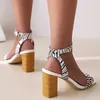 Dress Shoes Women Pumps Sandals 2022 Big Size High Heels Square Heel Summer High-Heeled Square Toe Party Female Shoes For Ladies Slides L230216