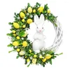 Decorative Flowers Wreath Hanging Ornament Home Outdoor Decor 2023 Colorful Creative Garden Door Wall Decoration Artificial