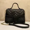 Sacs de créateurs de luxe pour femmes 446744 Mode Shopping Cartables en cuir véritable Chaîne de sacs à main Cosmétique messenger Shopping sac à bandoulière Fourre-tout dame portefeuille à rabat sac à main