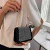 Women's 2023 New Mini Diamond Style sling single-shoulder Crossbody Bag Flash Diamond Cute Small Square Bag