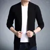 Maglioni da uomo Maglione da uomo di lunghezza medio-lunga Solido Cardigan Trench Maschile Casual Autunno Colore puro