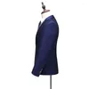 Garnitury męskie 2023 Spring Three Piece Mens Slim Fit Black Luxury Male Wedding Suit for Groom Formal Business Party S-3xl