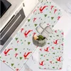 Tapetes Feliz Natal Flanela estampada Tapete de banheiro Decoração de banheiro carpete não deslizamento para a sala de estar cozinha de boas-vindas capacho-peças