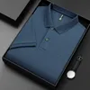 Herrpolos high end 100% bomullspolo skjorta herrmarmode tiger huvud broderi kort ärm t-shirt lapel halv ärm Paul Shirt 230217