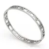 Moda srebrna szekla ze stali nierdzewnej rzymska bransoletka biżuteria bransoletki z różowego złota bransoletki dla kobiet miłość bransoletka