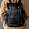 Männer und Frauen Rucksack Rucksack Umhängetasche Mode Brief Muster String schwarz hochwertige Reisetasche kann Bergsteigen ba219m