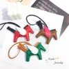 Luxe Echte Schapenvacht Lederen Paardentas Bedel Pony Hanger Tas Ornament2680