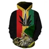 Men's Hoodies Product Green Plant Hoodie Natural Fashionable Street Style Eye-catching Unisex