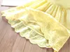 Meisjes jurken kinderen zomer katoen geborduurd holle baby kinderen kleding schattige gegolfde ronde nekvest 230217