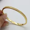 Bangle Stile semplice One Row Zirconia Women Yellow Gold Filled Solid Wedding GiftBangle