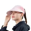 Wide Brim Hats OhSunny Sun Visor Protection Cap Anti-UV UPF50 Adjustable Fashion Summer Beach Empty Top Hat For Women HatWide