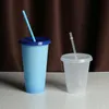 マグカッププラスチックストローカップ透明なキラキラコーヒージュースマグ