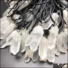 Charms BK Natural Yellow White Crystal Stone Fluorite Amethyst Irregar Shape Pendants For Halsband￶rh￤ngen smycken Makin Sport1 DRO DHFA3