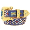 Cinturones de moda para mujer para hombre diseñador BB simon Shiny Rhinestones Multicolor 079 029