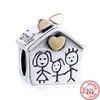 High Quality Sterling Silver Pandora Charm Family Beads Suitable for Women Bracelet Necklace Accessories Fashion Charm