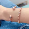 925 Sterling Silver Fashion New Women Women Silver Silver Bracelet ، سوار زر الماوس ، سلاسل الأفعى المتعددة ، الأصل