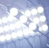 2835 3 LEDs Módulo LED de injeção com lente 160 graus, 1,5W Luz de publicidade de corrente DC12v constante de 1,5W