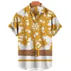 Męskie koszule luksusowe kardiganowa koszula dla mężczyzn w stylu barokowym 3D męskie letnie wierzchołki Buton krótki rękaw luźne męskie ubrania