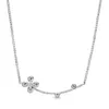 Скудчивые ожерелья Сверкающих клевер с оригинальной коробкой для Pandora 925 Серебряное серебряное серебро CZ Diamond Jewelry для женщин -дизайнера для женщин -дизайнера обручального ожерелья